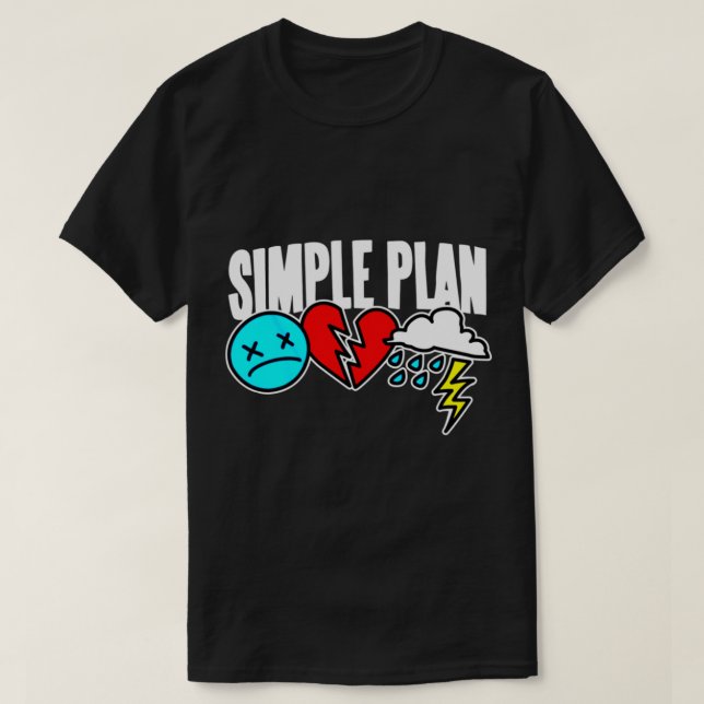 T-shirt Meilleur plan simple logo de bande, genre rock fav (Design devant)