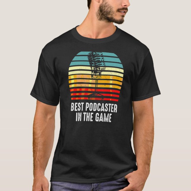 T-shirt Meilleur Podcaster Podcasting Interview Radio Cont (Devant)