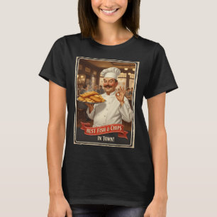 T-shirt MEILLEUR POISSON & FRITES EN VILLE ! – Pub Vintage