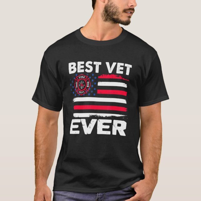 T-shirt Meilleur pompier américain (Devant)