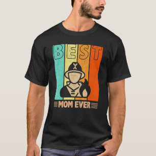 T-shirt Meilleur Pompier Maman Jamais Retro Graphic Mama M