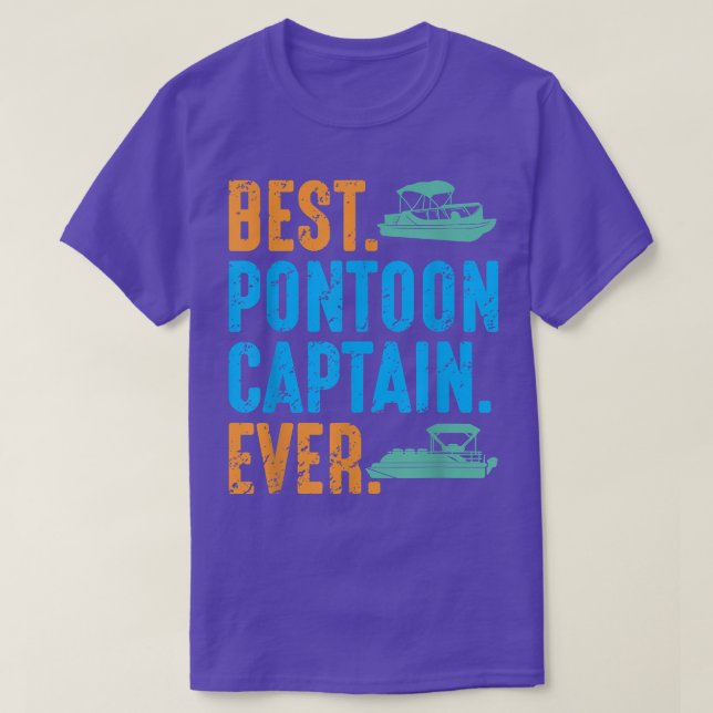T-shirt Meilleur Pontoon Capitaine de Pontoon jamais Ponto (Design devant)