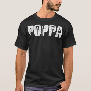 T-shirt Meilleur Poppa Jamais Guitariste Guitariste de Gui