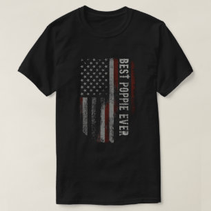 T-shirt Meilleur Poppie jamais drapeau américain grand-pèr