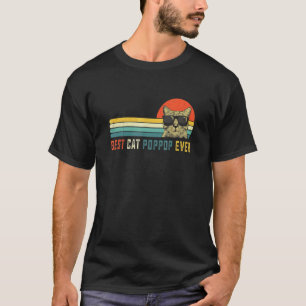 T-shirt Meilleur Poppop de chat jamais Bump Fit Fête des P
