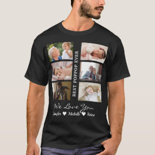T-shirt Meilleur Poppop Jamais Photos Personnalisées Nom d