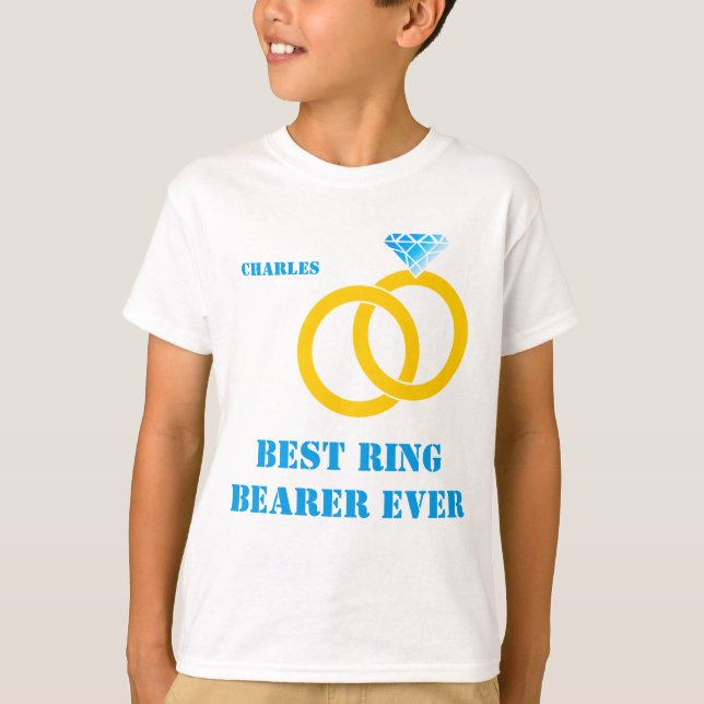 T-shirt Meilleur Porteur De Bague Personnalisable (Devant)