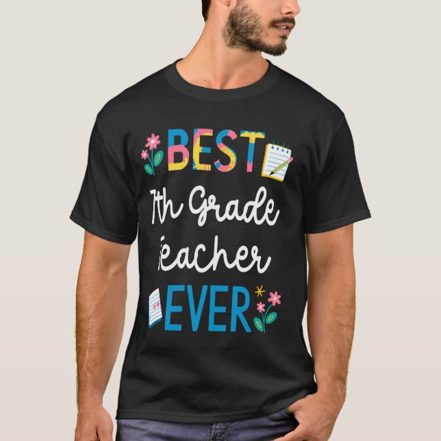T-shirt Meilleur professeur de 7e année Incroyable Profess (Devant)