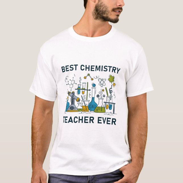 T-shirt Meilleur professeur de chimie (Devant)