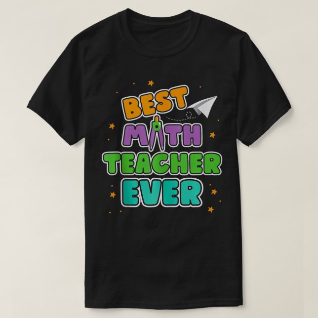 T-shirt Meilleur professeur de mathématiques Jamais Mathém (Design devant)