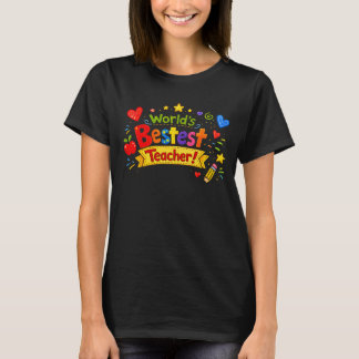 T-shirt Meilleur Professeur du Monde Cadeau de Reconnaissa