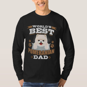 T-shirt Meilleur Propriétaire Poméranien De Chien Papa