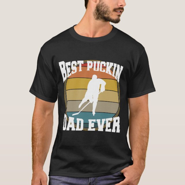T-shirt Meilleur Puckin Papa Jamais Hockey Papa (Devant)