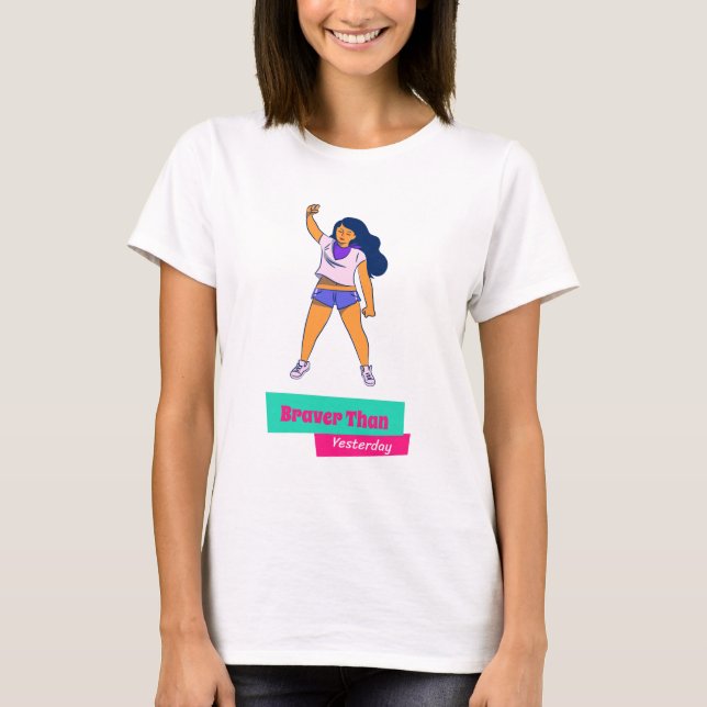 T-shirt Meilleur que hier auto amélioration (Devant)