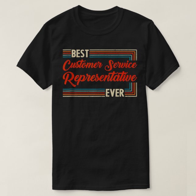 T-shirt Meilleur représentant du service à la clientèle vi (Design devant)