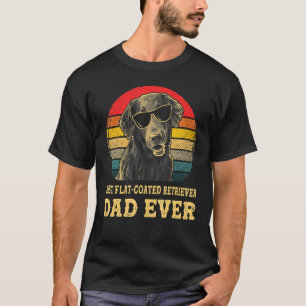 T-shirt Meilleur Retrieur à revêtement plat Papa Jamais Ch