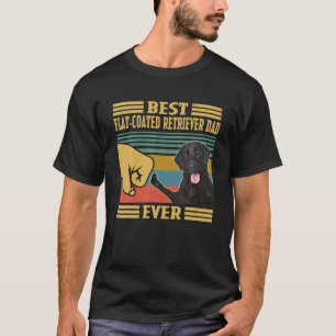 T-shirt Meilleur Retrieur à revêtement plat Papa Jamais Pè