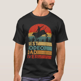 T-shirt Meilleur Rodéo Papa Jamais Drôle Rodéo Vintage Fat