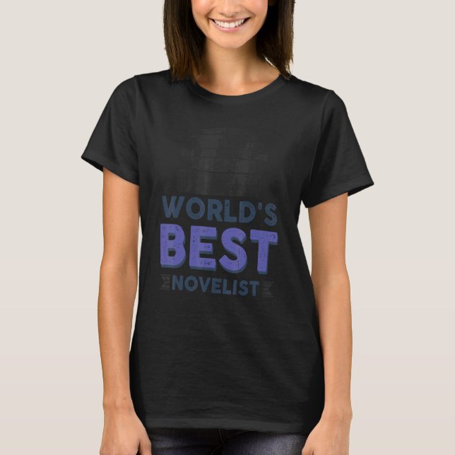 T-shirt Meilleur romancier du monde 1 (Devant)