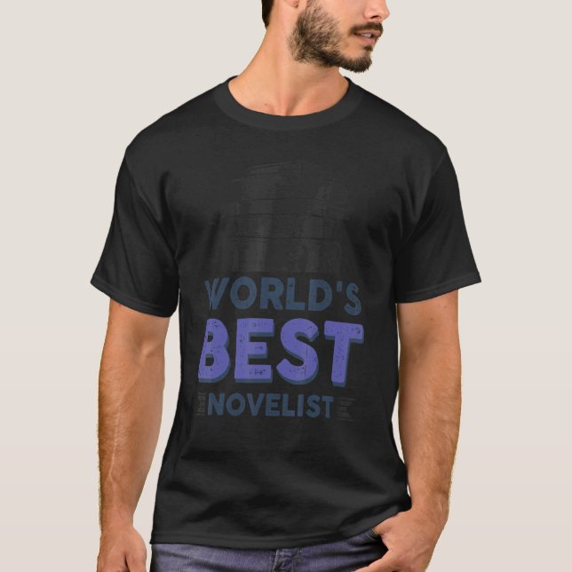 T-shirt Meilleur romancier du monde 1 (Devant)