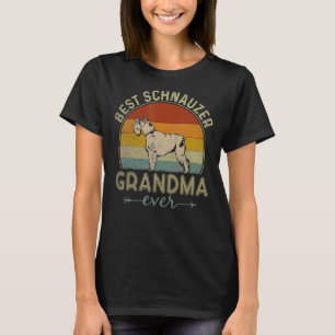 T-shirt Meilleur Schnauzer Chien grand-mère jamais rétro f