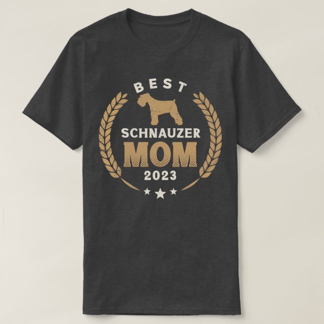 T-shirt Meilleur Schnauzer Mom 2023 Cute Schnauzer Dog Lau (Design devant)