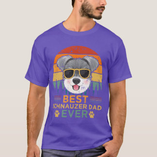 T-shirt Meilleur Schnauzer Papa Jamais ami de Fête des pèr