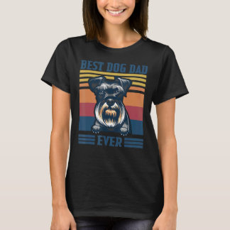 T-shirt Meilleur Schnauzer Papa Jamais Chien Papa Fête des