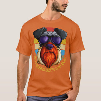 T-shirt Meilleur Schnauzer Papa Jamais Rétro Pinscher Vint