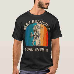 T-shirt Meilleur Seahorse Papa Jamais Retro Seahorse Graph