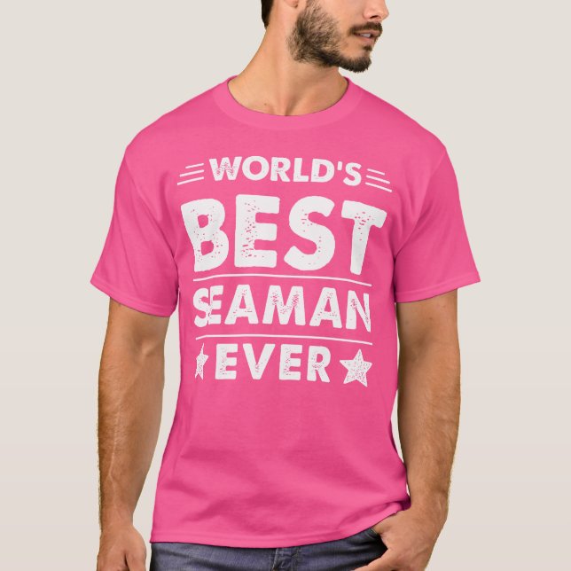 T-shirt Meilleur Seaman Du Monde (Devant)