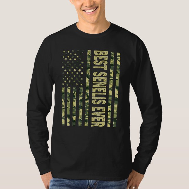 T-shirt Meilleur Senelis jamais nous Grandpa drapeau améri (Devant)