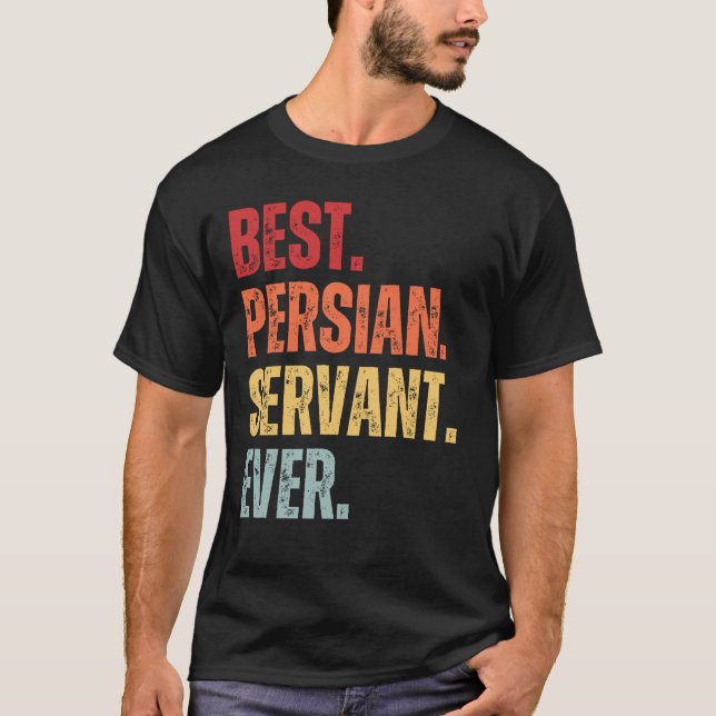 T-shirt MEILLEUR SERVANT PERSE JAMAIS Personnalisé Photo C (Devant)