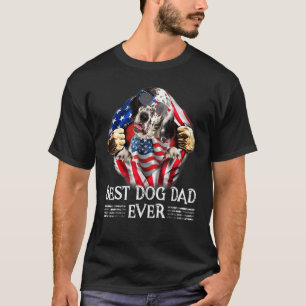 T-shirt Meilleur Setter Anglais Papa Drapeau Américain 4 j