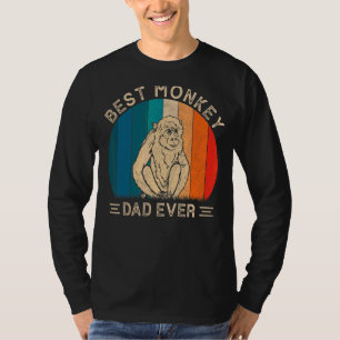 T-shirt Meilleur singe papa jamais Retro Monkey Graphic Pè