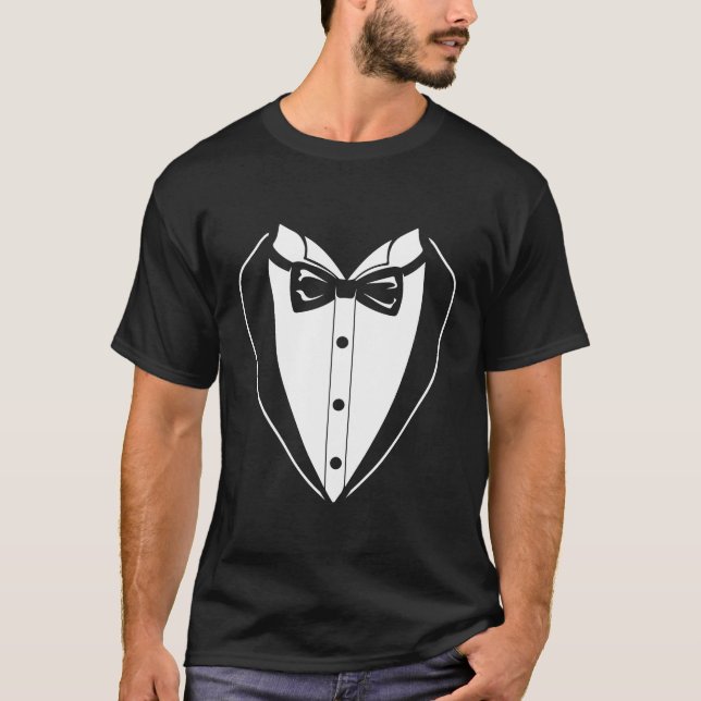T-shirt Meilleur smoking de mariage célibataire marié (Devant)