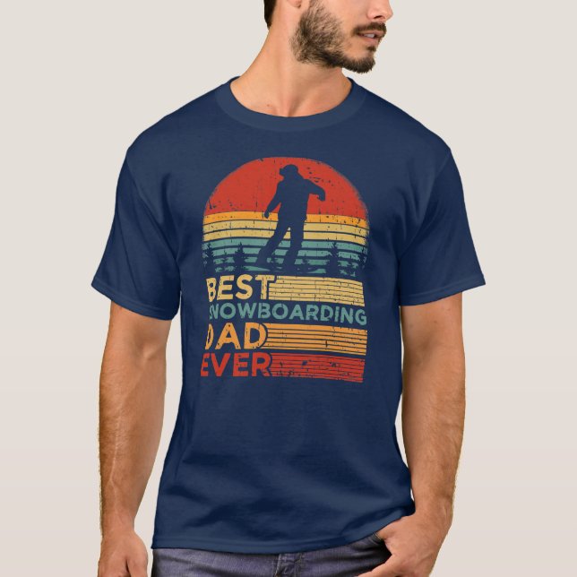 T-shirt Meilleur Snowboard papa jamais Vintage (Devant)