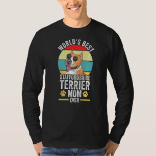 T-shirt Meilleur Staffordshire du monde Terrier Maman Jour