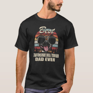 T-shirt Meilleur Stafforshire Bull Terrier Papa Jamais Fau