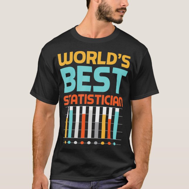T-shirt Meilleur statisticien Monde Statistiques Math (Devant)