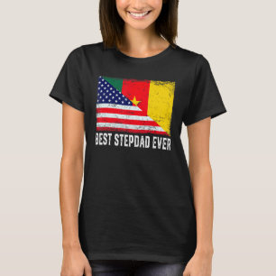 T-shirt Meilleur Stepdad jamais Américain Cameroun Fla