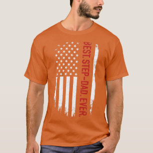 T-shirt Meilleur stepdad jamais avec nous drapeau américai
