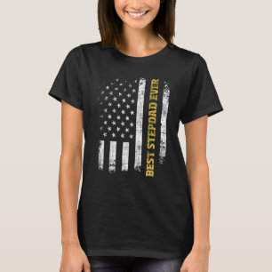 T-shirt Meilleur Stepdad jamais États-Unis Drapeau américa