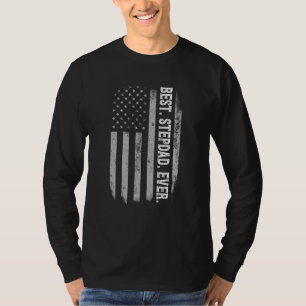 T-shirt Meilleur Stepdad Jamais Vintage Américain Drapeau