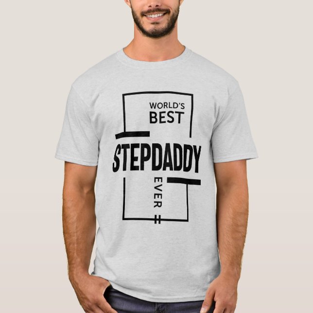 T-shirt Meilleur Stepdaddy du monde des hommes (Devant)