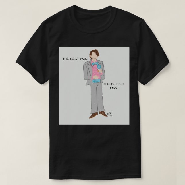 T-shirt Meilleur Sticker Homme Chanteur Mariage (Design devant)