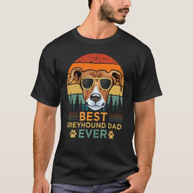 T-shirt Meilleur style rétro Meilleur Greyhound Papa Jamai (Devant)