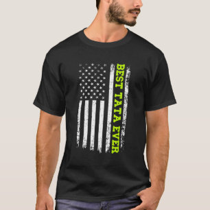 T-shirt Meilleur Tata Jamais 4 juillet Drapeau Américain P