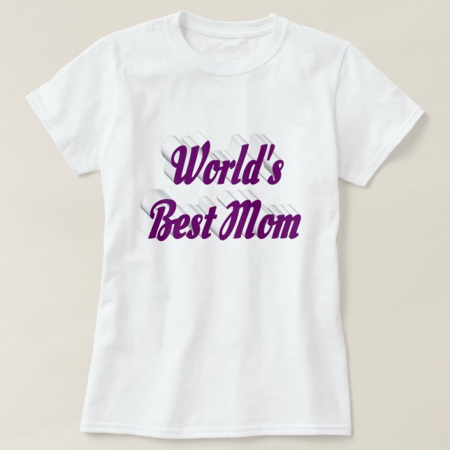 T-shirt Meilleur texte mauve maman (Design devant)