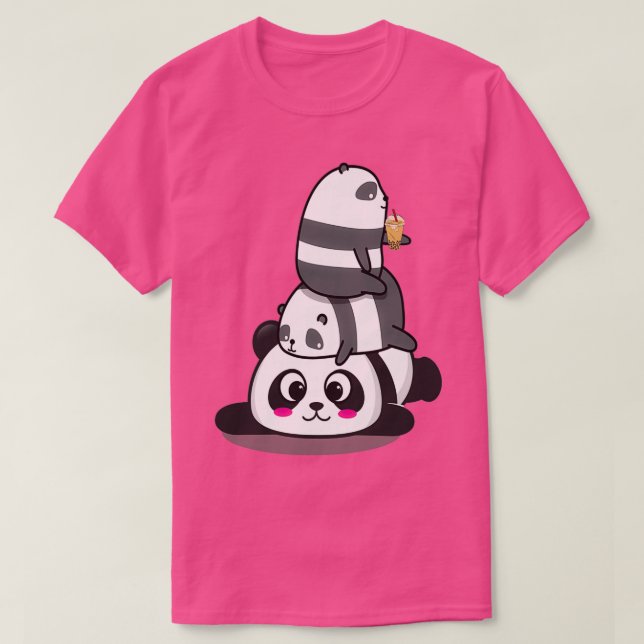 T-shirt Meilleur thé à bulle Panda (Design devant)